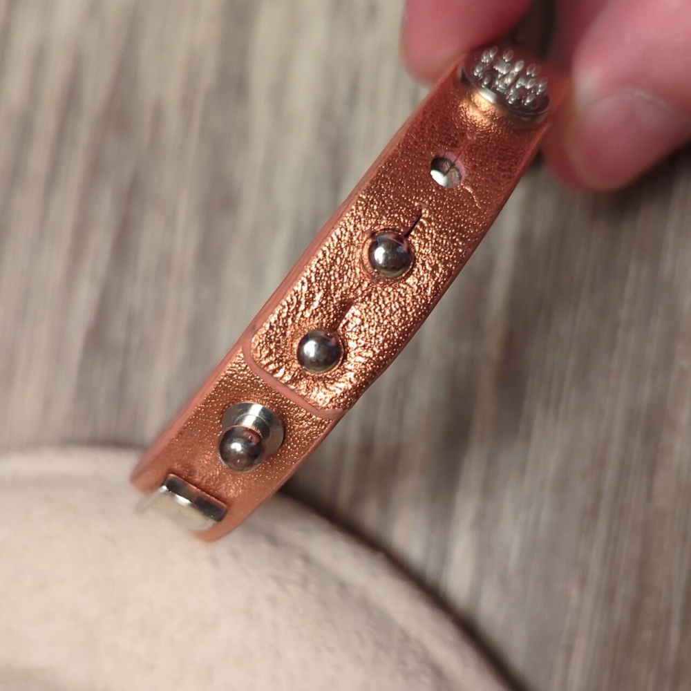 Rustic Cuff Leather Bracelet - Picture 3 of 6